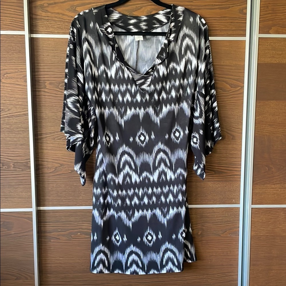 Kokoon Chic Black and White Patterned Dress